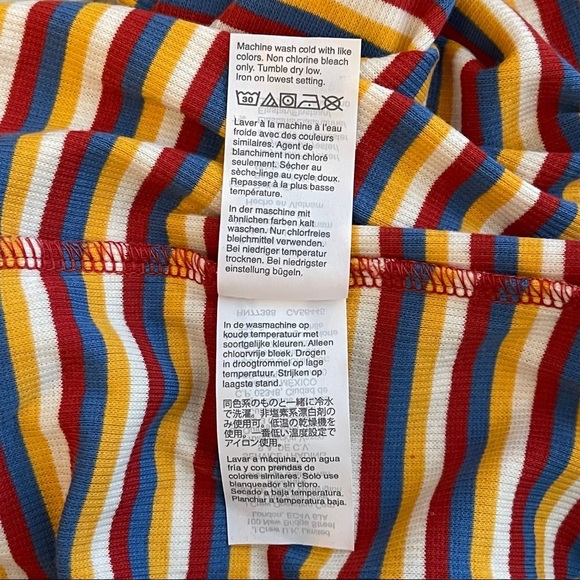 Women's M Madewell Ribbed Tank Bodysuit Slim Fit Striped - Picture 9 of 10